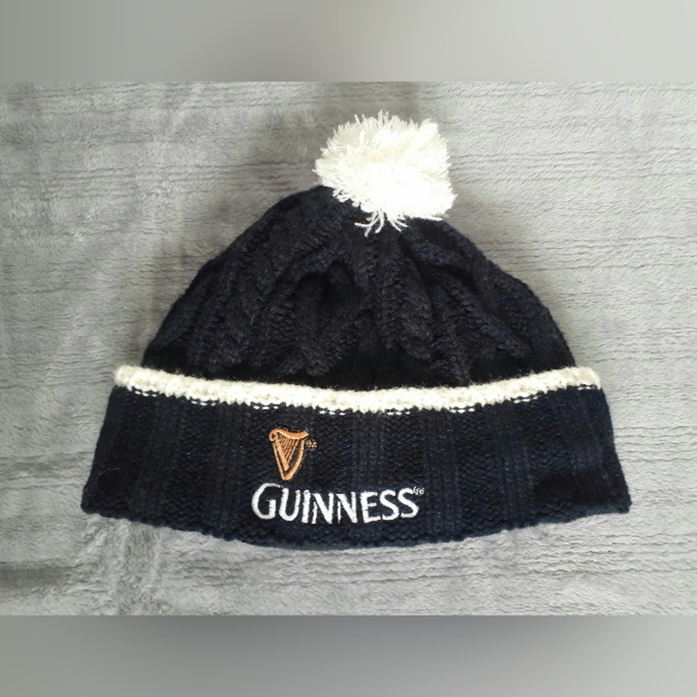 Wooly knit Guinness branded St. Patrick's Day toque